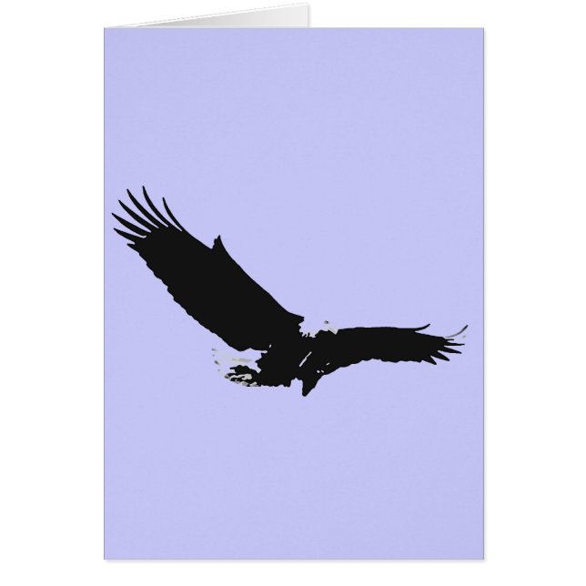 Landing Eagle Silhouette Hälsningskort (Framsidan)