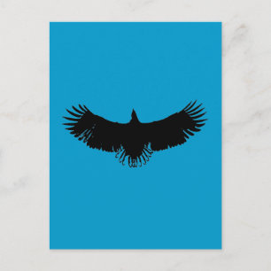 Landing Eagle Silhouette Vykort