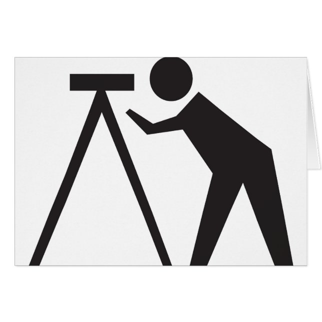Landinspektör  på arbete hälsningskort (Framsidan Horizontal)