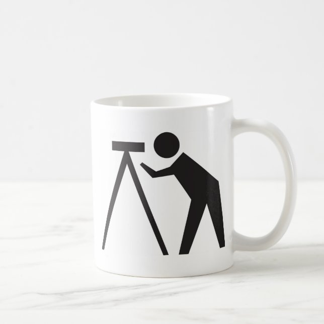 Landinspektör  på arbete kaffemugg (Höger)