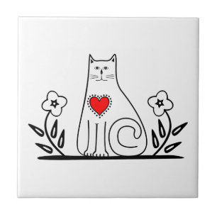 Landkatt Kakelplatta