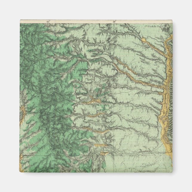 Landklassificering Karta i sydvästra New mexico Magnet (Framsidan)