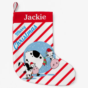Landkor med den Santa hattjulstrumpan Liten Julstrumpa