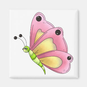 Landkörsbär ·, Rosa fjäril Magnet