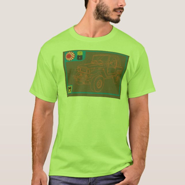 Landkryssare FJ40 T-shirt (Framsida)