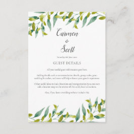 Landlig Trädgård Grönska Gästinformationsdetaljer Tilläggskort