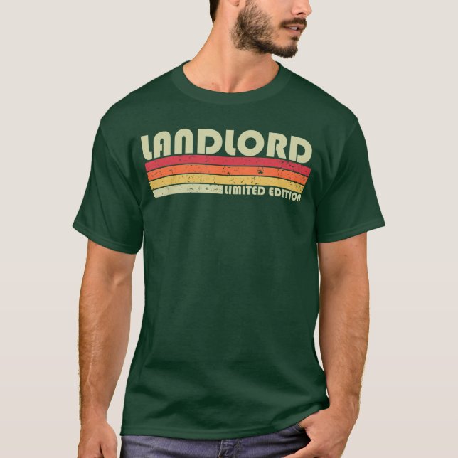 LANDLORD Funny Jobitle Profession Birthday Worker  T Shirt (Framsida)
