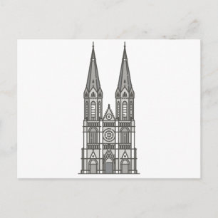 Landmark för Heuvelse kerktilburg nederländsk Vykort