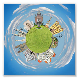 landmark för planet för timisoarastadsrumänien fototryck