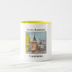 Landmark från Santa Barbara California Två-Tonad Mugg