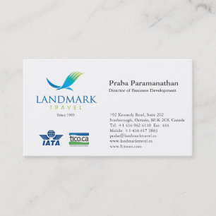 Landmark Resor Visitkort