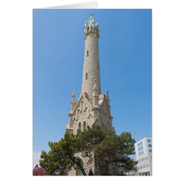Landmark Vatten Torn i Milwaukee Hälsningskort (Framsidan)