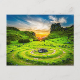 Landmark vid sunset vykort