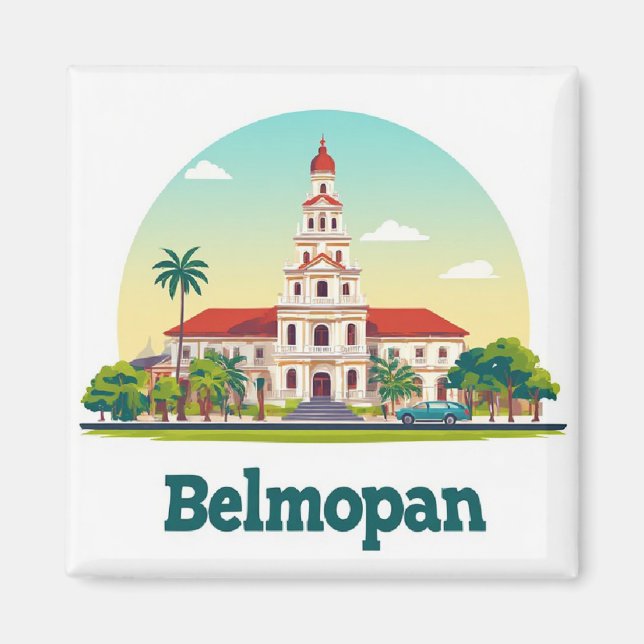 Landmärke i Belmopan City Magnet (Framsidan)