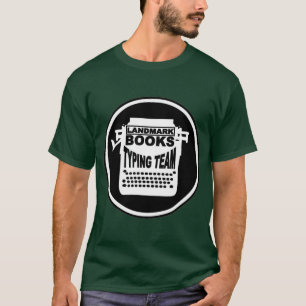 Landmarken bokar maskinskrivninglaget t shirt