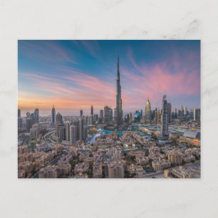 Landmärken Dubai Stadssiluett Vykort