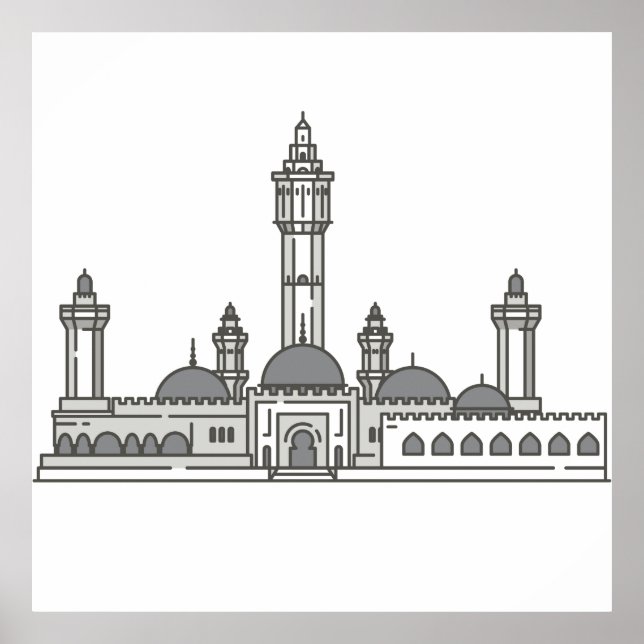 Landmärken för touba senegal World Poster (Framsidan)