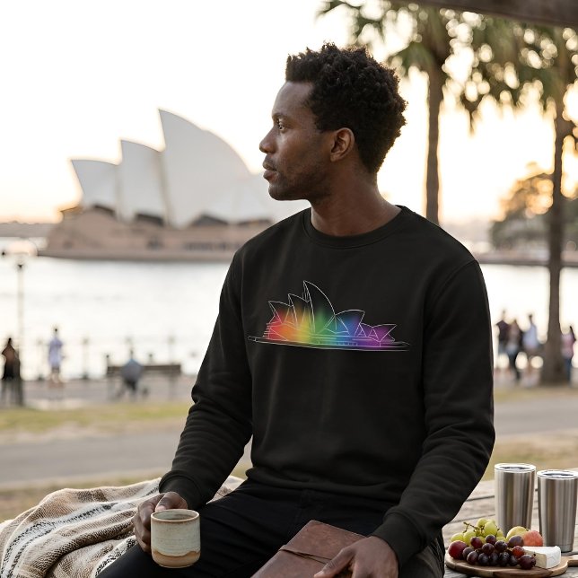 Landmärken i ljus | Sydney Opera House Lång Ärmad Tröja (Lifestyle Shot)