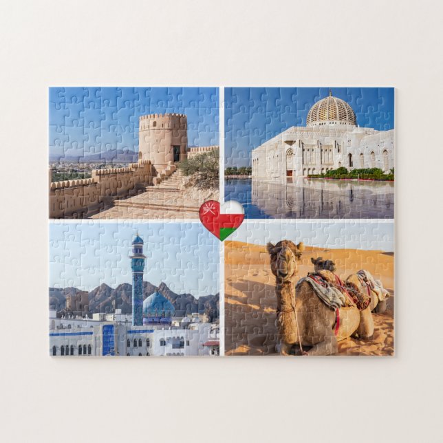 Landmärken i Sultanatet Oman Pussel (Horisontell)