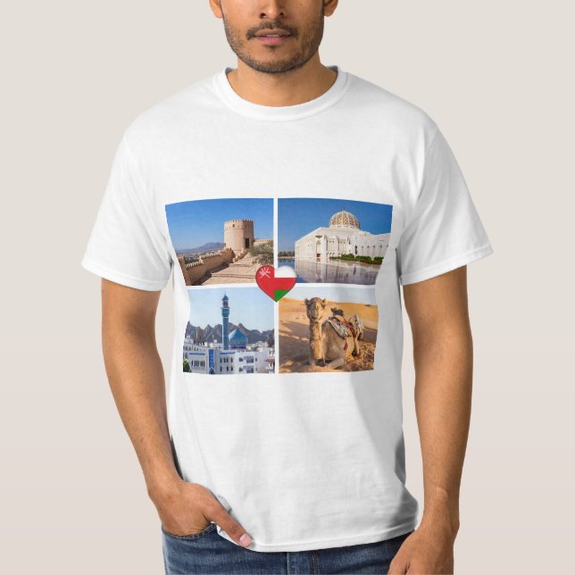Landmärken i Sultanatet Oman T Shirt (Framsida)