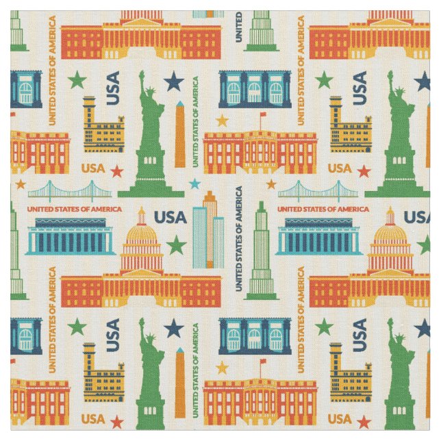 Landmarks av USA Tyg (Närbild)