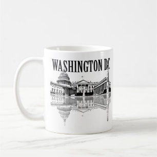 Landmarkskylskylten Washington Dc Kaffemugg