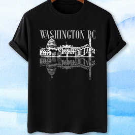 Landmarkskylskylten Washington Dc T Shirt