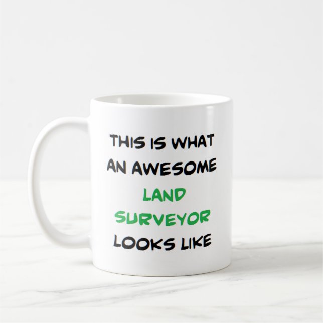 Landmätare, fantastisk kaffemugg (Vänster)