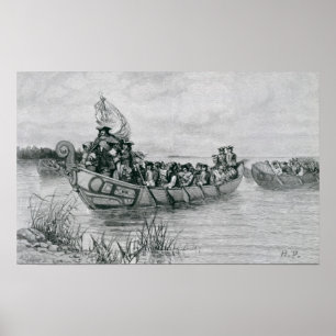 Landning av Cadillac Poster