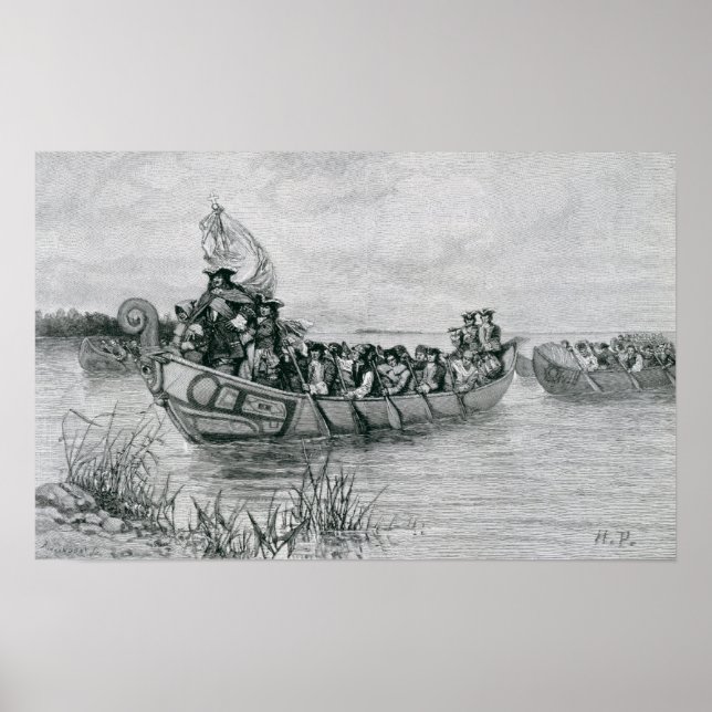 Landning av Cadillac Poster (Framsidan)