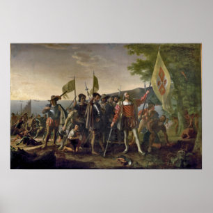 Landning av Columbus Poster