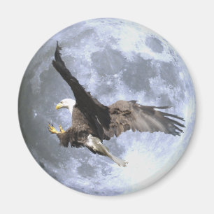 Landning av ÖRN och FULL MOON Wildlife Magnet