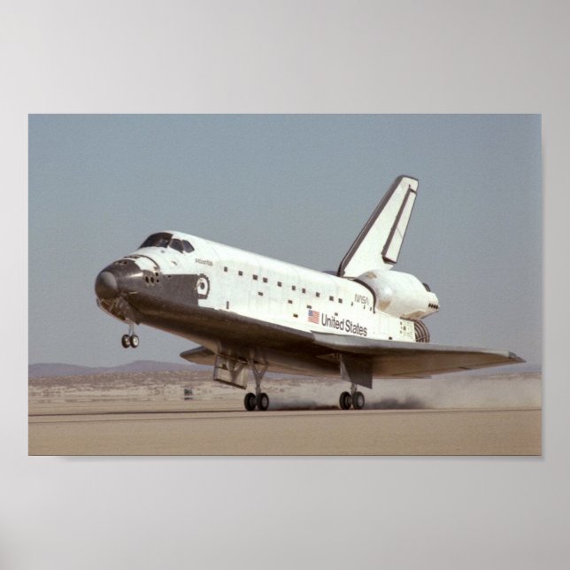 Landning av Space Shuttle Atlantis (STS-61B) Poster (Framsidan)