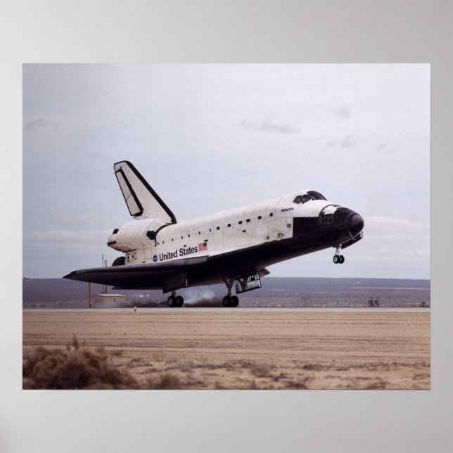 Landning av Space Shuttle Atlantis (STS-98) Poster (Framsidan)