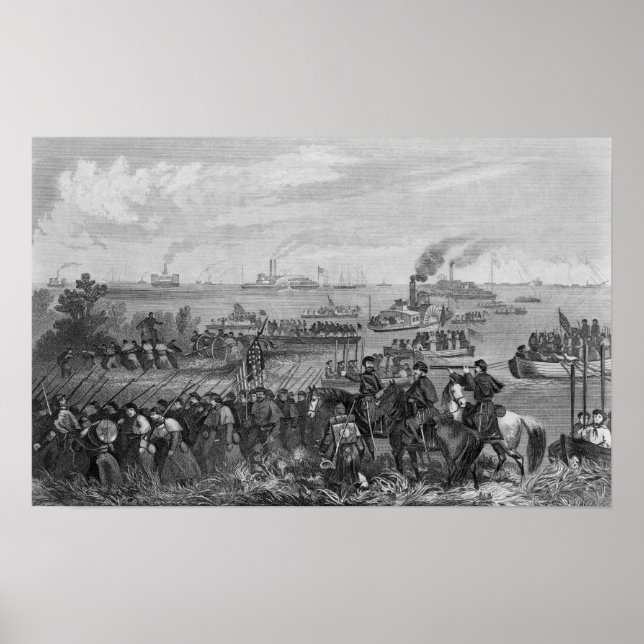 Landning av trupper på Roanoke Island Poster (Framsidan)
