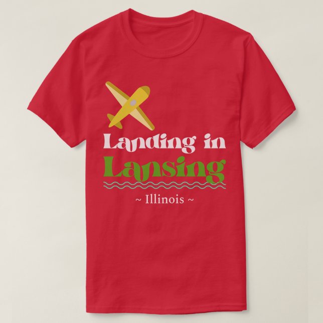Landning i Lansing TShirt T Shirt (Design framsida)