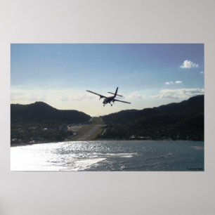 Landning vid St. Barth Poster