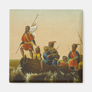 Landningen av Columbus, c.1837 (olja på kanfas) Magnet