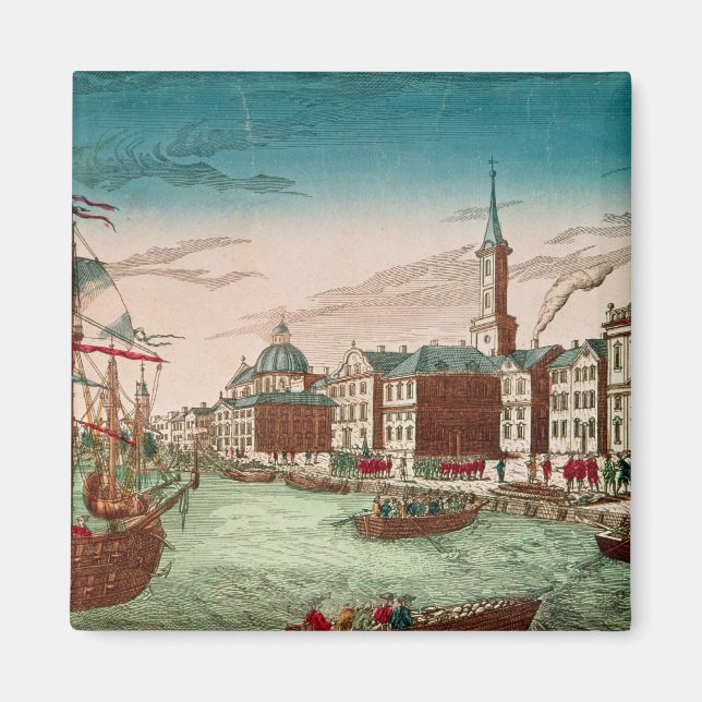 Landningen av engelska trupper i New York Magnet (Framsidan)