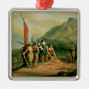 Landningen av Jan skåpbil Riebeeck Julgransprydnad Metall