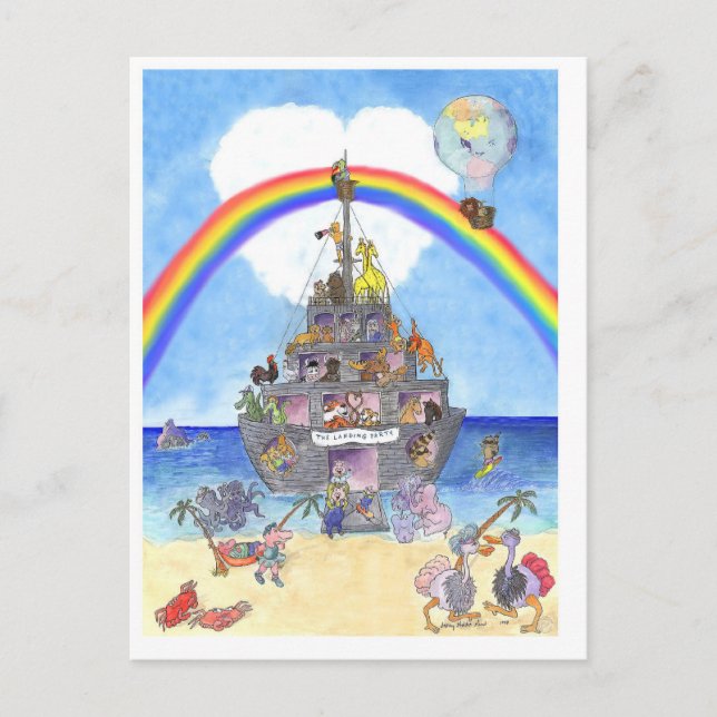 Landningen Party II, Noahs vykort Ark (Framsida)