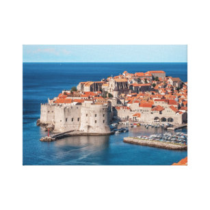 Landningsbilden Dubrovnik Kroatien kung Canvastryck