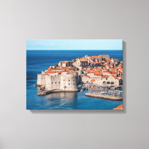 Landningsbilden Dubrovnik Kroatien kung Canvastryck