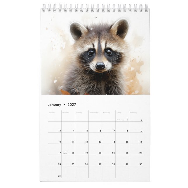 Landningsdjur Kalender (Jan 2027)