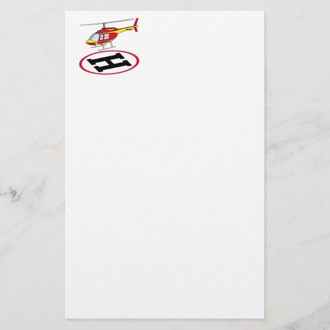 Landningshelikopter Brevpapper (Framsida)