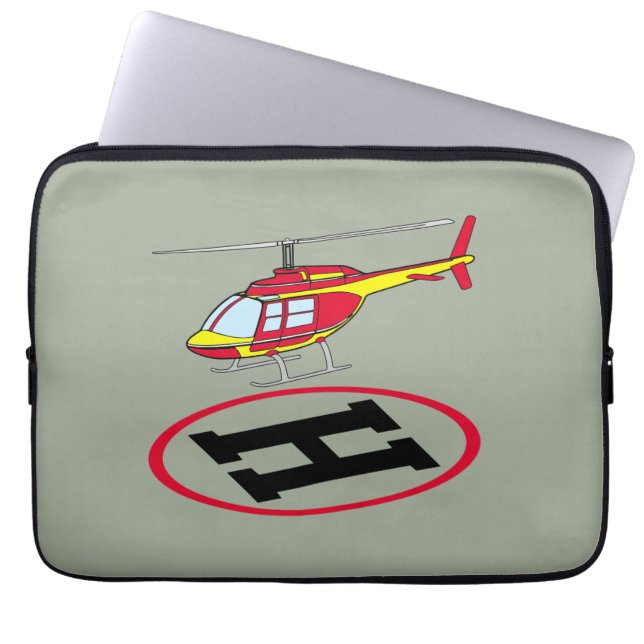 Landningshelikopter Laptop Sleeve (Framsidan)
