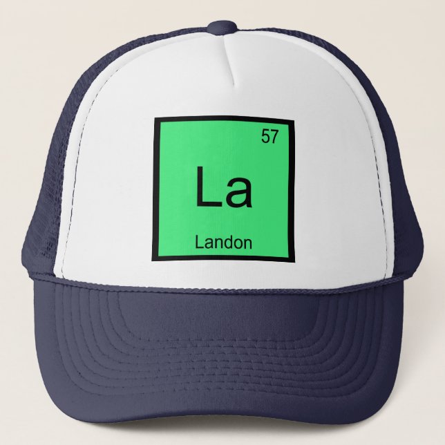 Landon Namn Kemiskt Element Periodiska Systemet Truckerkeps (Framsida)