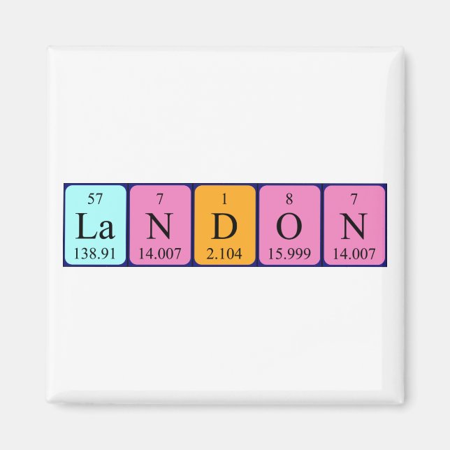 Landon Perion bord namn magnet (Framsidan)