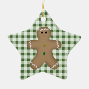 Landpepparkaksgubbeprydnad Julgransprydnad Keramik