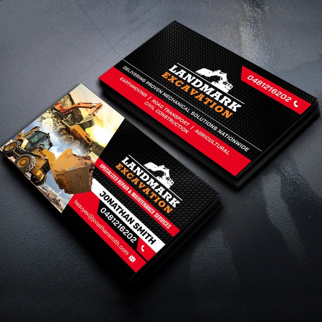 Landröjning, brytning,Landskapsplanering,Byggverks Visitkort (Skapare uppladdad)